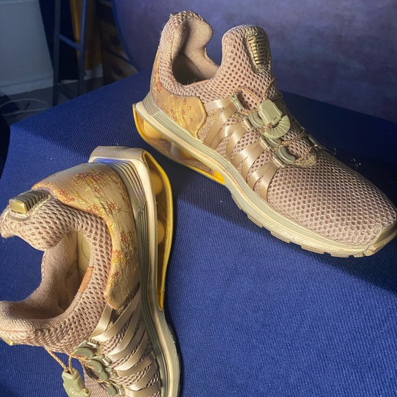 Shiny Gold Nike Mesh Sneakers - Picture 6 of 12